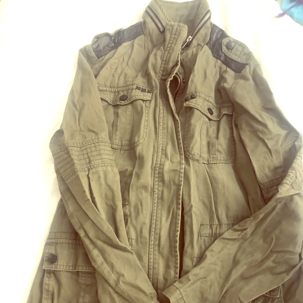 Gently used hunter green army jacket
